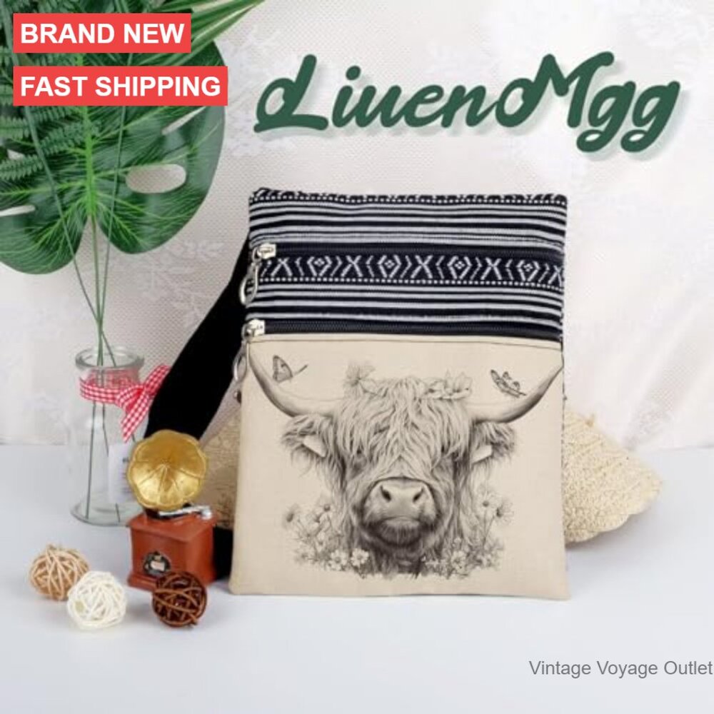 Printed Polyester Crossbody Bag Adjustable Strap … - image 3